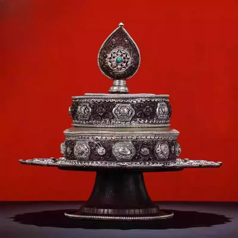 Brass Manza Plate Repair Plate Eight Auspicious Offers, Pangu Color, Handmade Man Tea