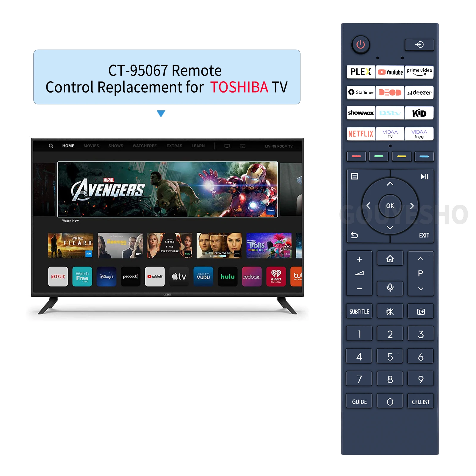 New CT-95067 Voice For Toshiba Smart TV Remote Control CT95067