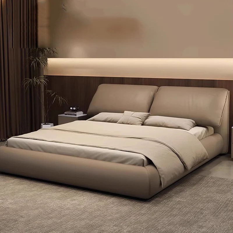 

Leather Sleeping Bed Platform Simple Design Luxury Modern Human Dog Massage Bed Bedroom Frame Letto Matrimoniale Home Furniture