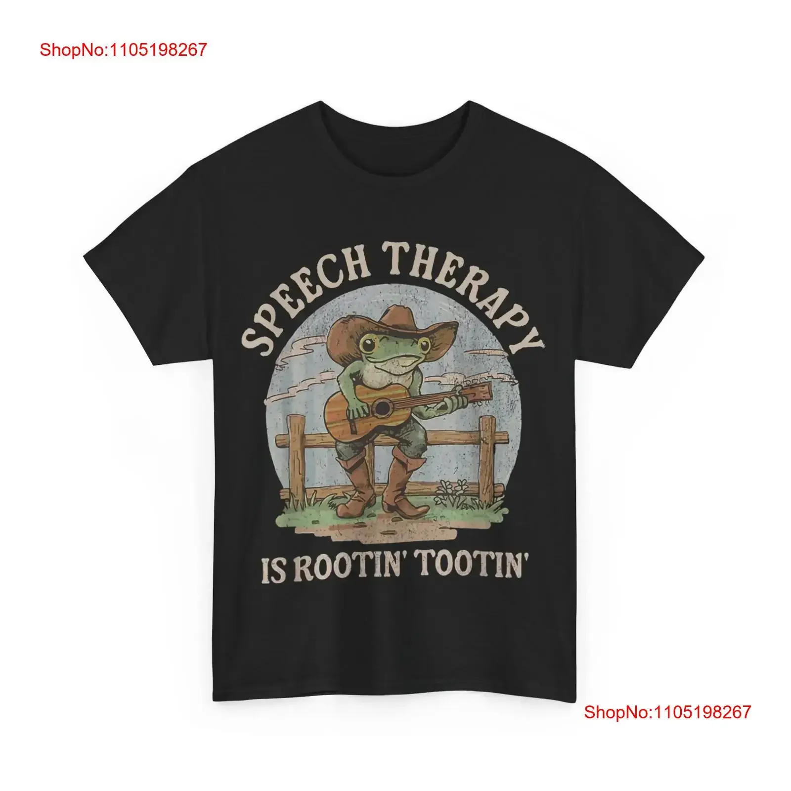 La terapia del habla es Rootin Tootin Linda rana occidental SLP camiseta vintage lavado gráfico estirado ropa de calle Casual