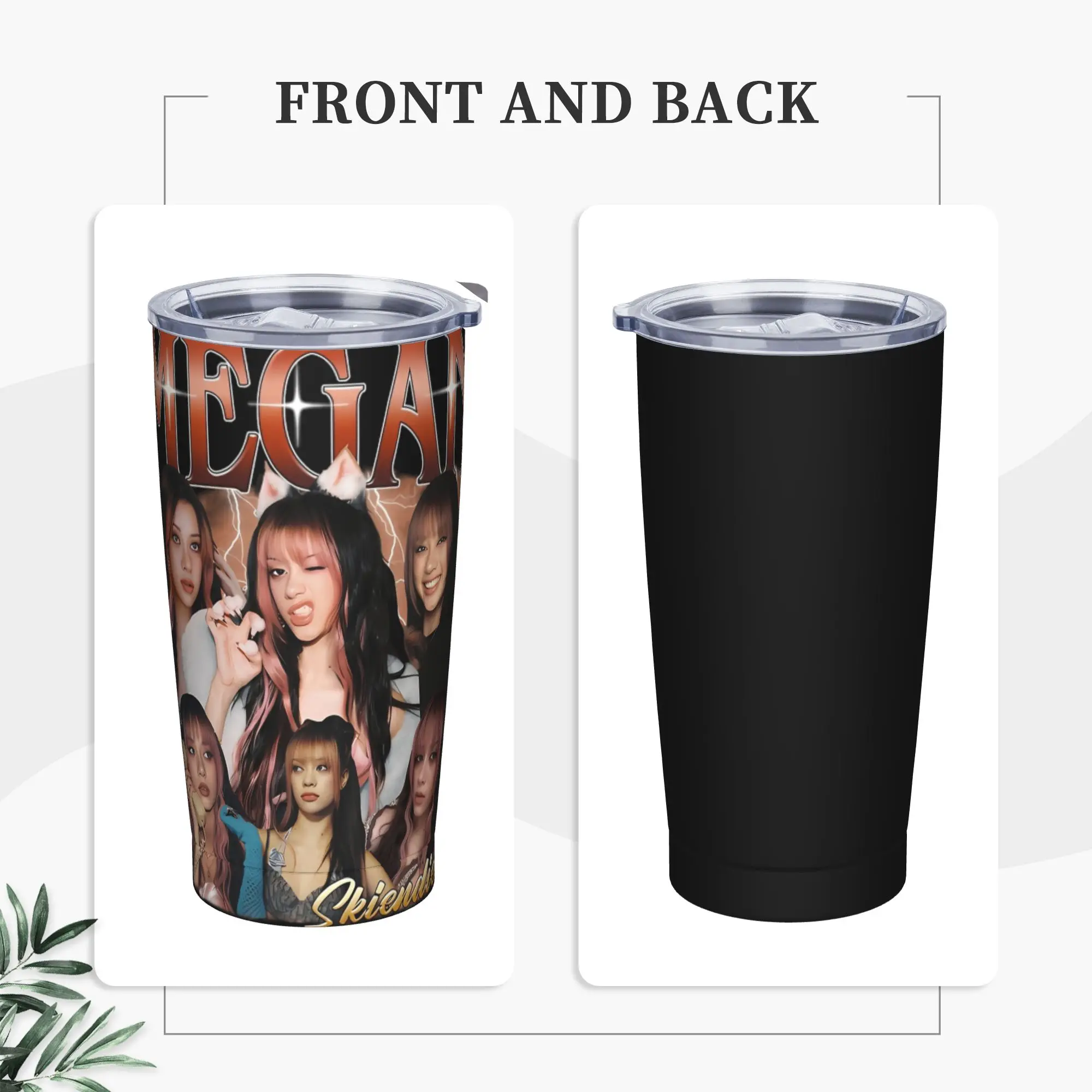 Stainless Steel Tumbler Katseye Music Kpop Megan Coffee Mug  Portable Hot Drinks Car Mugs Travel Water Bottle