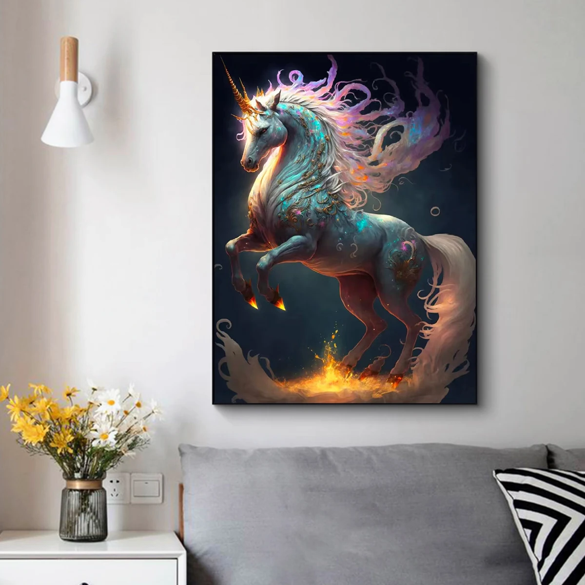 5D DIY Diamond Painting Unicorn Cross Stitch Kits Full Square&Round Fantasy Animal Diamond Mosaic Embroidery Home Decor Gift