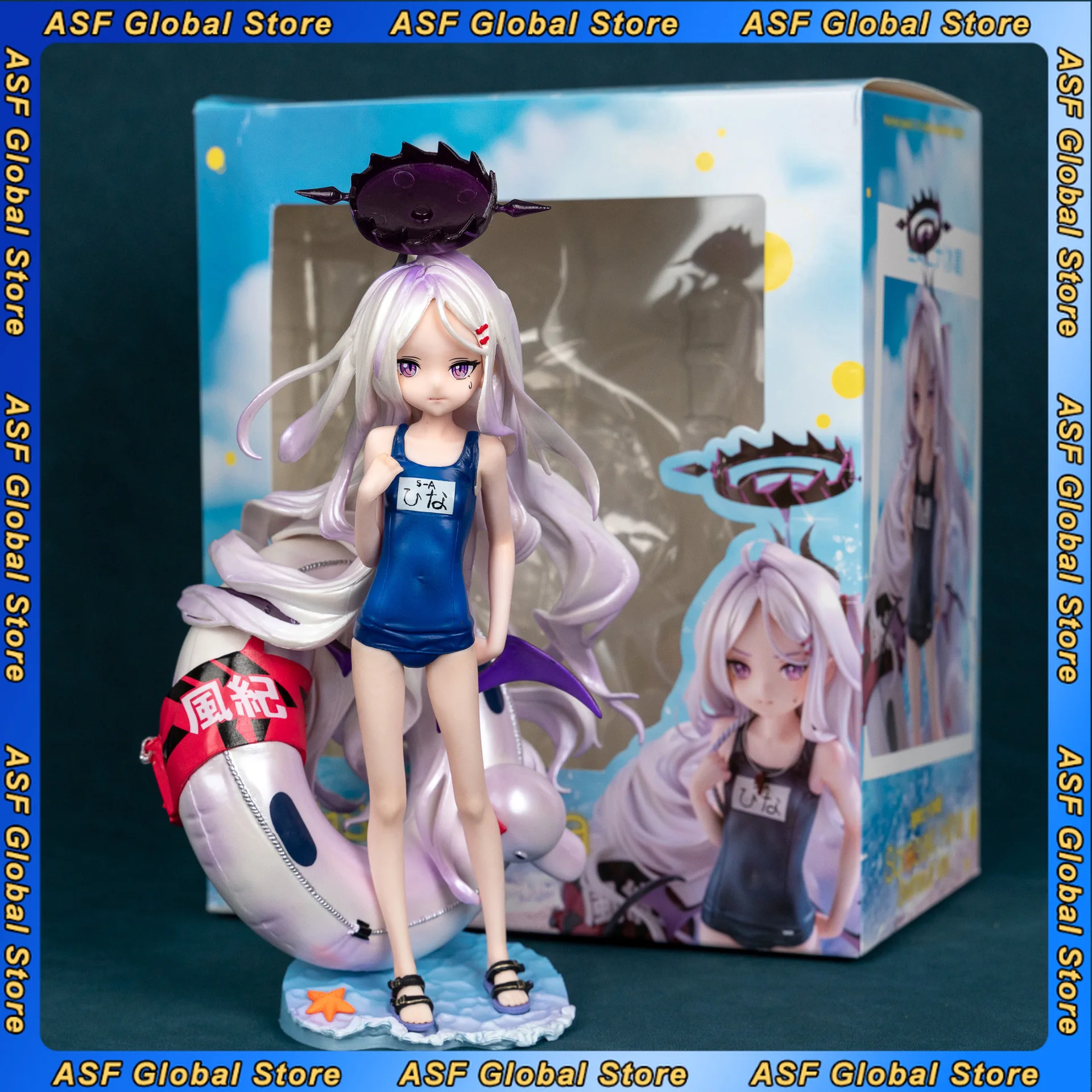 

24 см синий архив, анимационная аниме-фигурка, Сорасаки Хина, периферийная модель, статуя красивой девушки, настольные украшения, подарки, игрушки