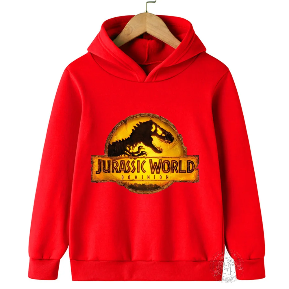 JURASSIC PARK Hoodies Kids Clothes Pullover Dinosaur Long Sleeve Hoody Children Hoody Sweatshirt Boys Girls Hoodie Streetwear