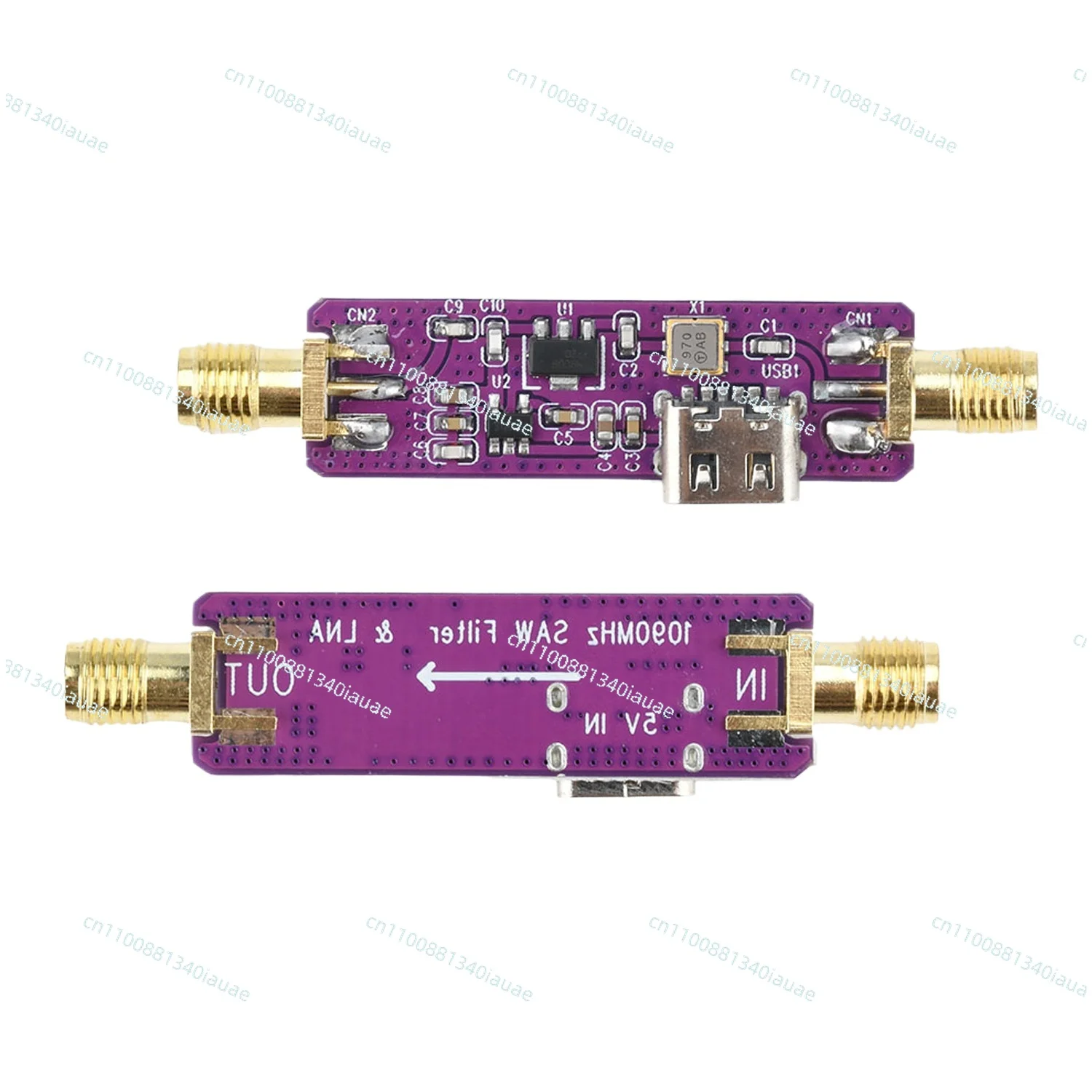 DC5V 1090MHz ADS-B Filter and Low Noise Amplifier Module Type-C