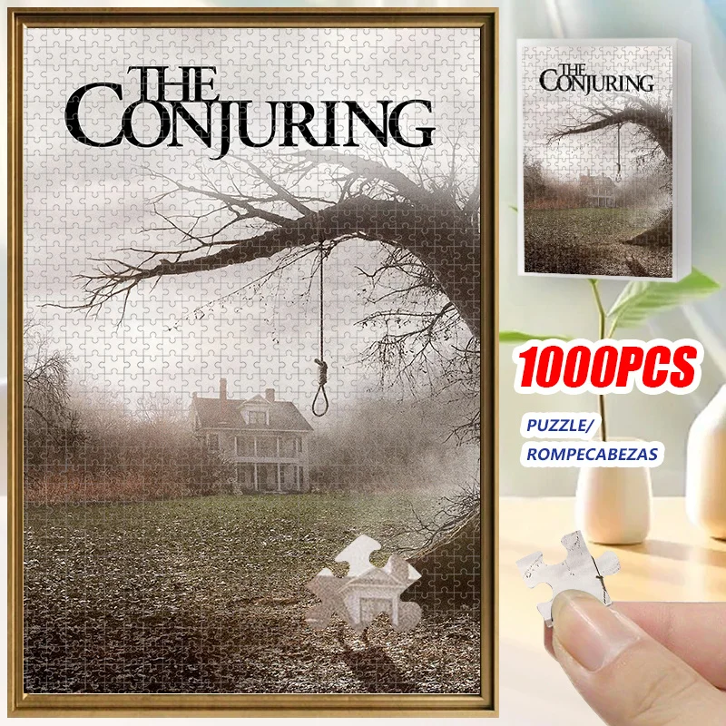 1000pcs "The Conjuring" Movie Puzzle - Officially Licensed Puzzle Game with Iconic House, Trees & Hanging Scene, Large 20x30 I