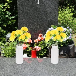 4 Bundle Outdoor Artificial Flowers Bouquet Sacrifice Fake 3400X1600X1100CM Cemetery Adorn Grave Chrysanthemum Yellow Decor