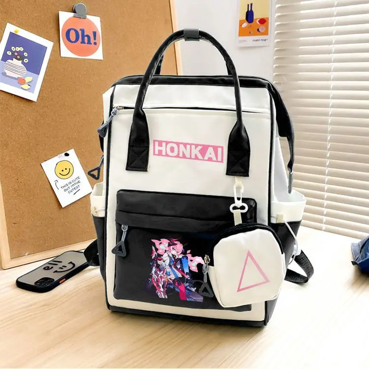 Anime Impact 3 Bag For Middle High School Boys And Girls, High-Quality Large Capacity Backpack, Honkai Series Cartoon Backpack