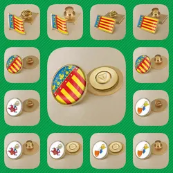 Coat of Arms of Valencian Community of Spain Flag Lapel Pins Broochs Badges