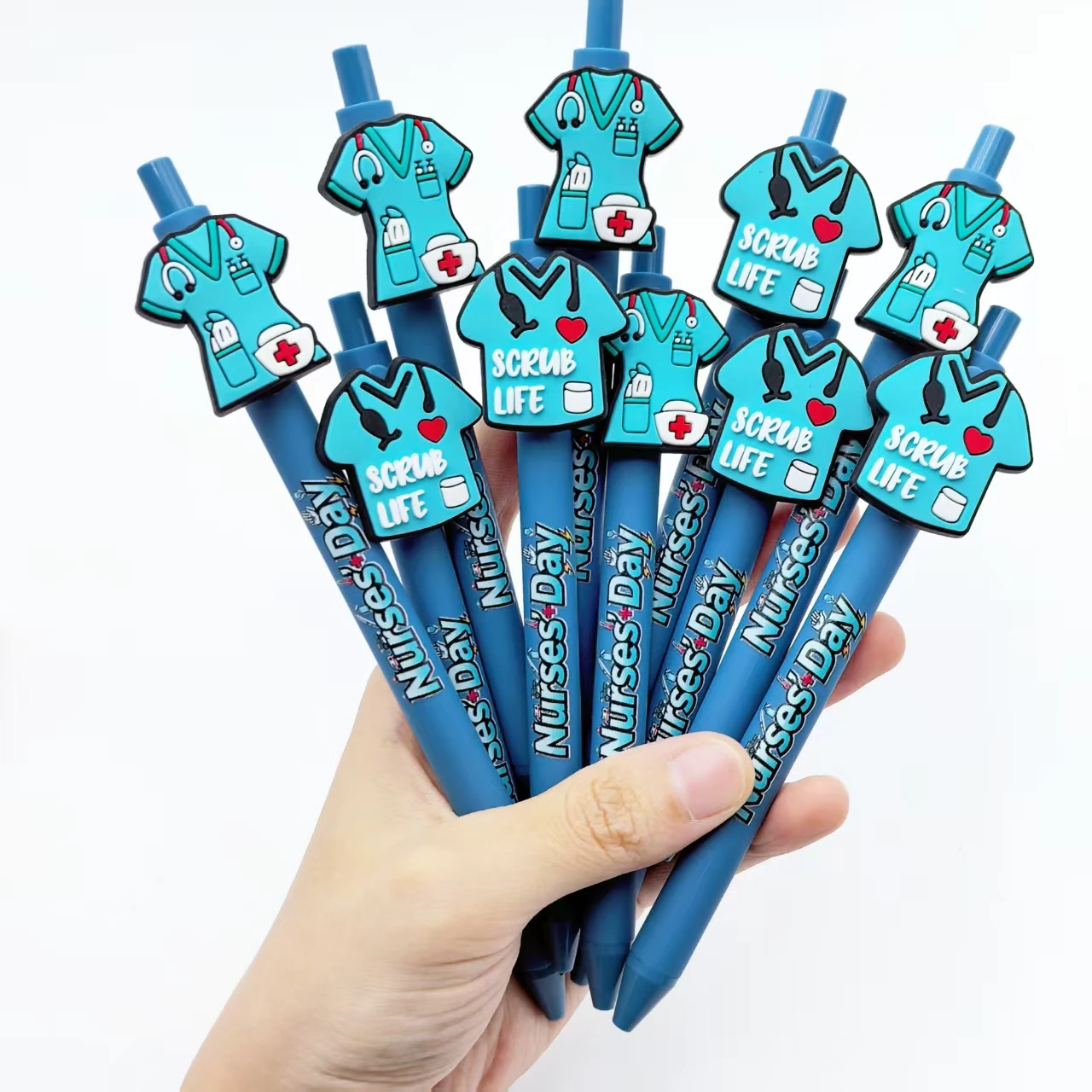 8pcs/12pcs nurse uniform shaped medical and nursing ballpoint pen special marking writing pen, Nurses' Day gift
