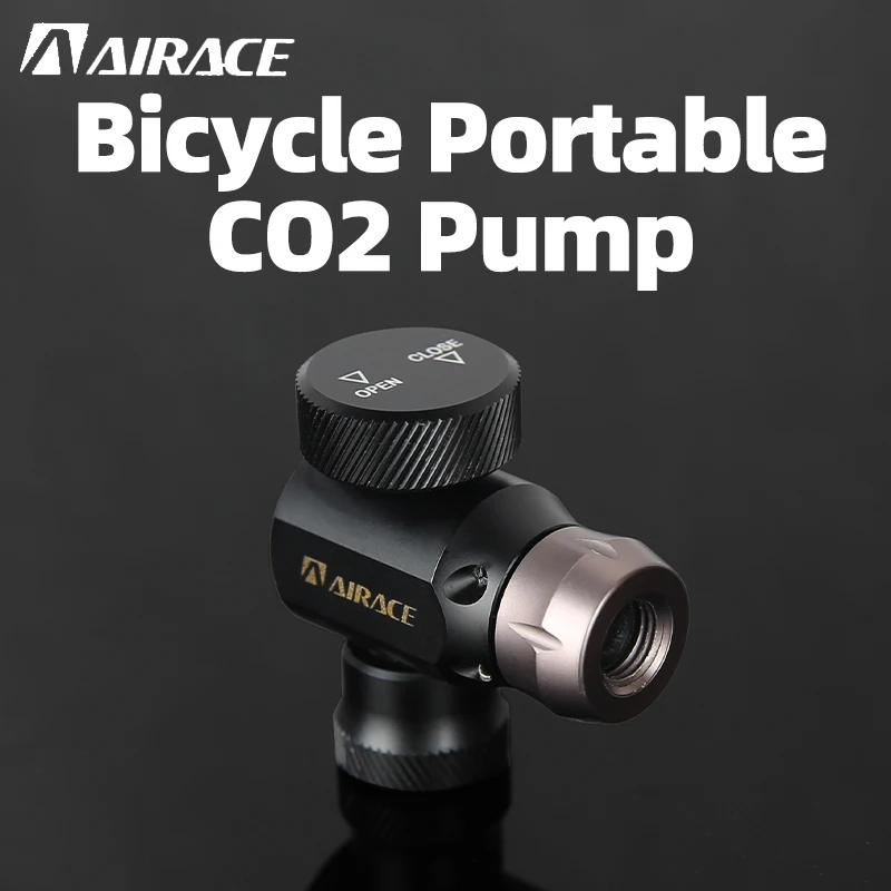 Mini Bicycle CO2 Pump Portable Tire Inflator For Schrader Presta Adapter MTB Road Bike Aluminum Alloy Pump Adjustable Airflow