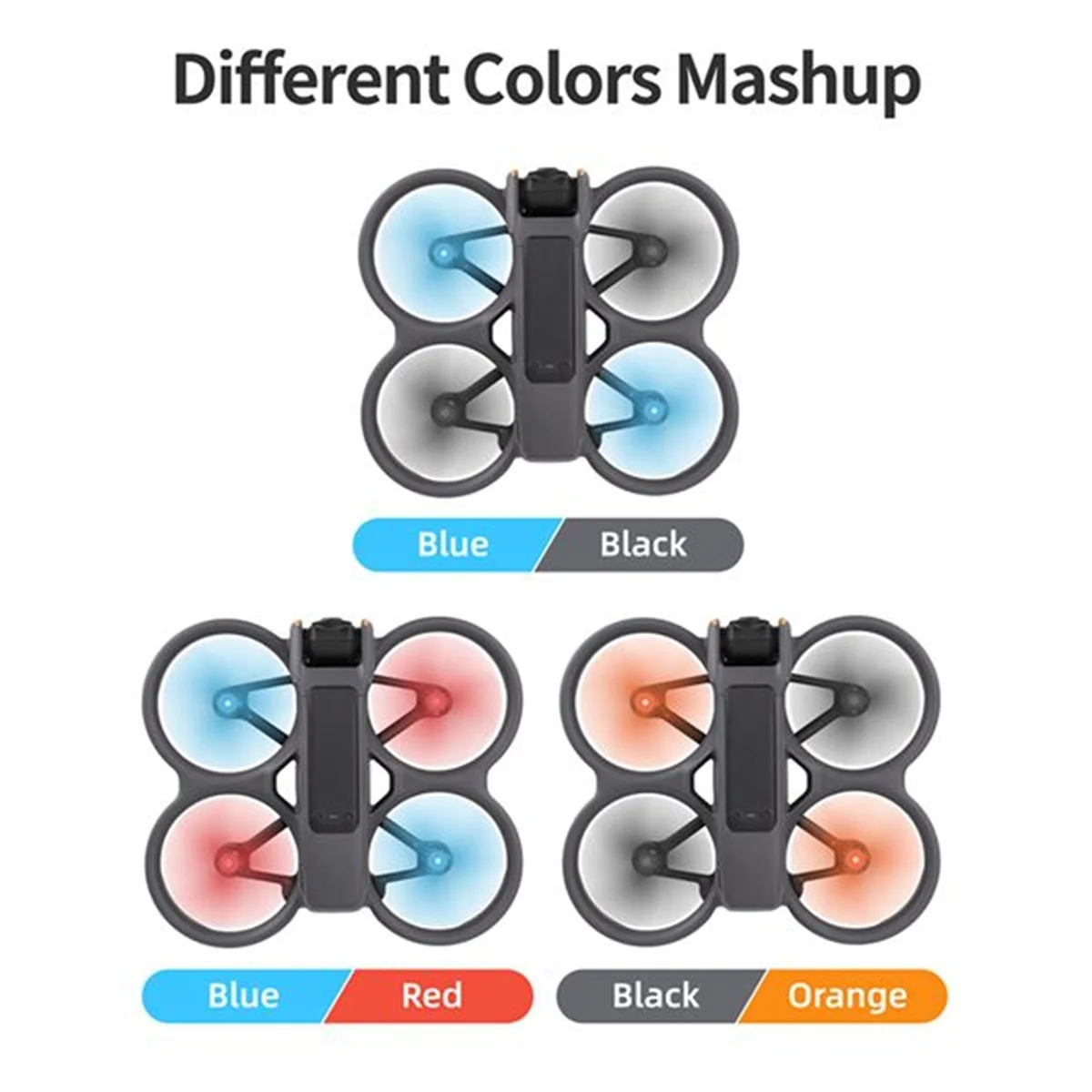 4 pares de lâminas de hélice para Avata 2 hélice 3032S lâminas mini leve drone asa acessórios preto