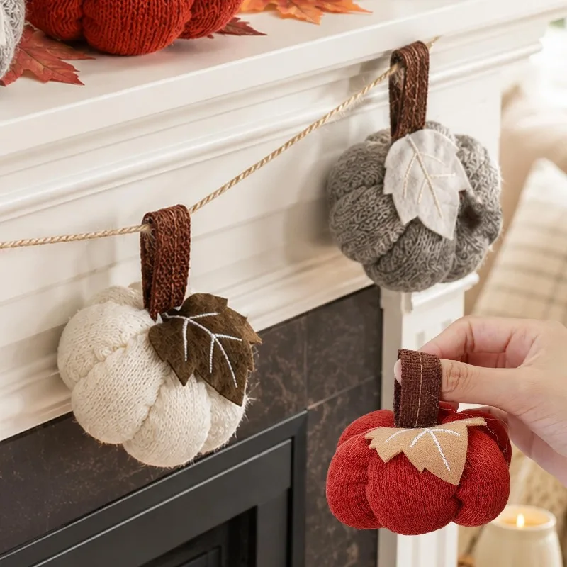 Knitted Pumpkin Fall Ornament 5
