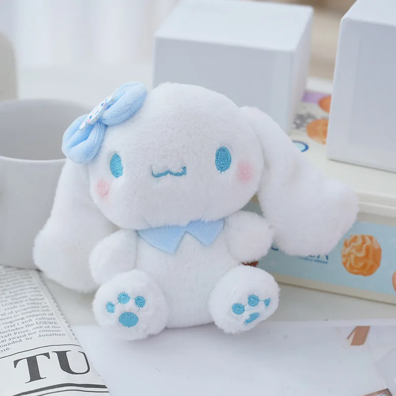 14CM Kawali Kuromi Hello Kitty My Melody Cinnamoroll Pillow Plush Toys Plushie Keychain Stuffed Doll Pendant For Kid Gift
