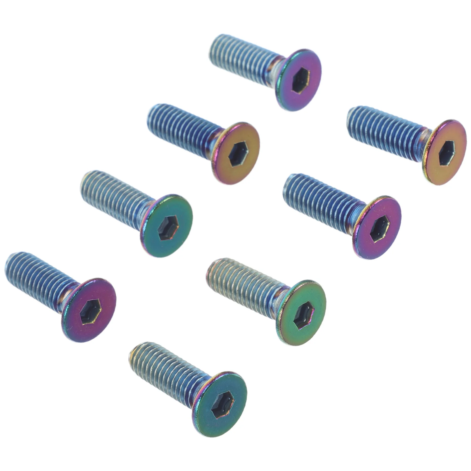 

8Pcs Car Steering Wheel Screw Bolts Flat Head Round Head M5x0.8 Metal Screws Kit Auto Interior Accessories Modification