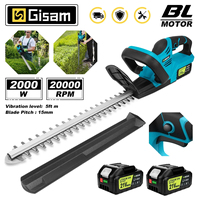 Gisam 20000RPM Brushless Electric Hedge Trimmer Lawn Mower Garden Landscaping Hedge Pruner Trimmer Tool For Makita 18V Battery