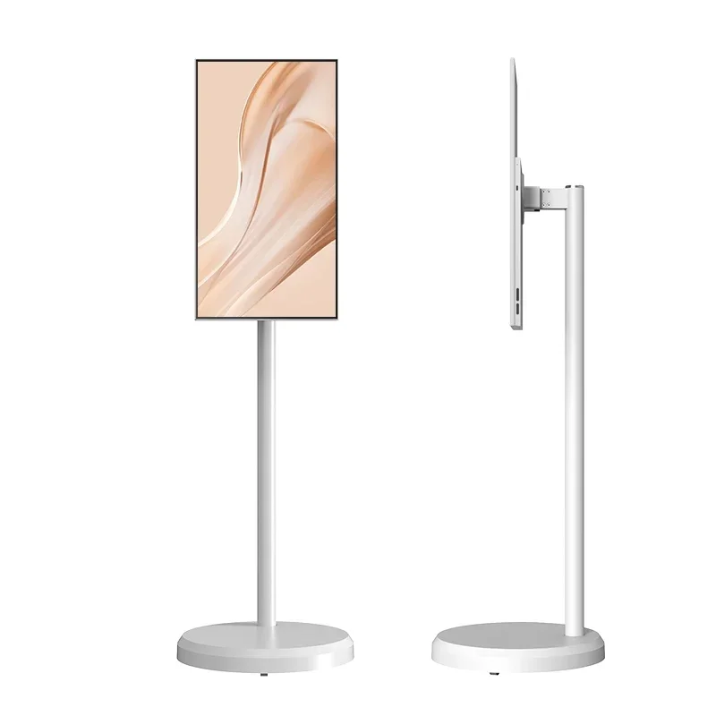 نظام Android 12 Stand By Me Tv شاشة تعمل باللمس في صالة الألعاب الرياضية وغرفة المعيشة تلفزيون ذكي مع عجلات تمرير قابلة للإزالة