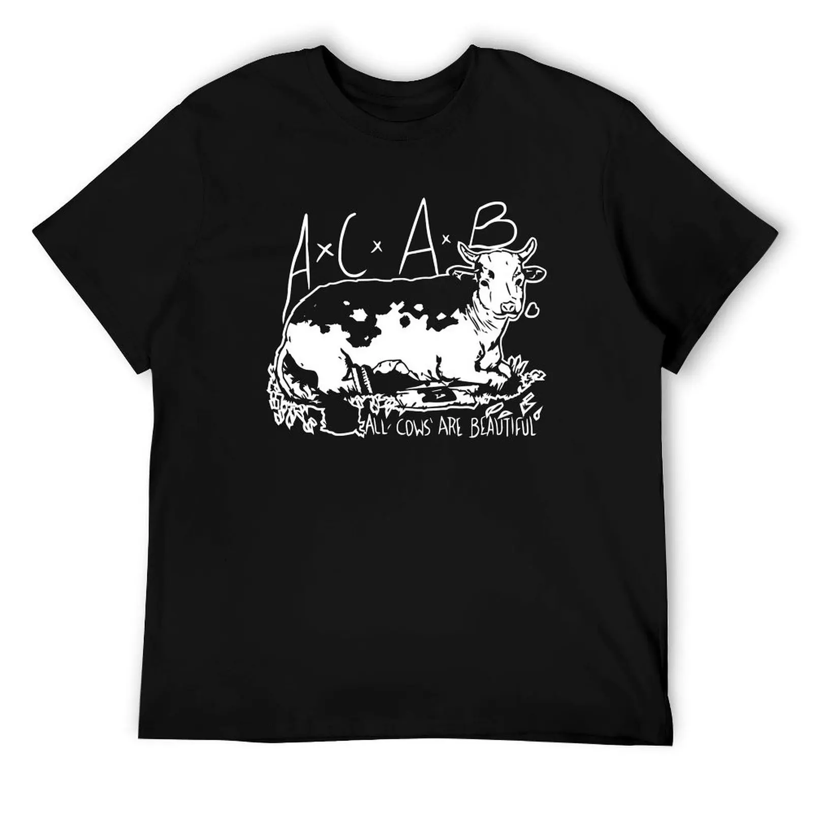 

ALL COWS ARE BEAUTIFUL ACAB 1312 PUNK VEGAN T-Shirt man t shirts graphic man t shirts cotton T-Shirt