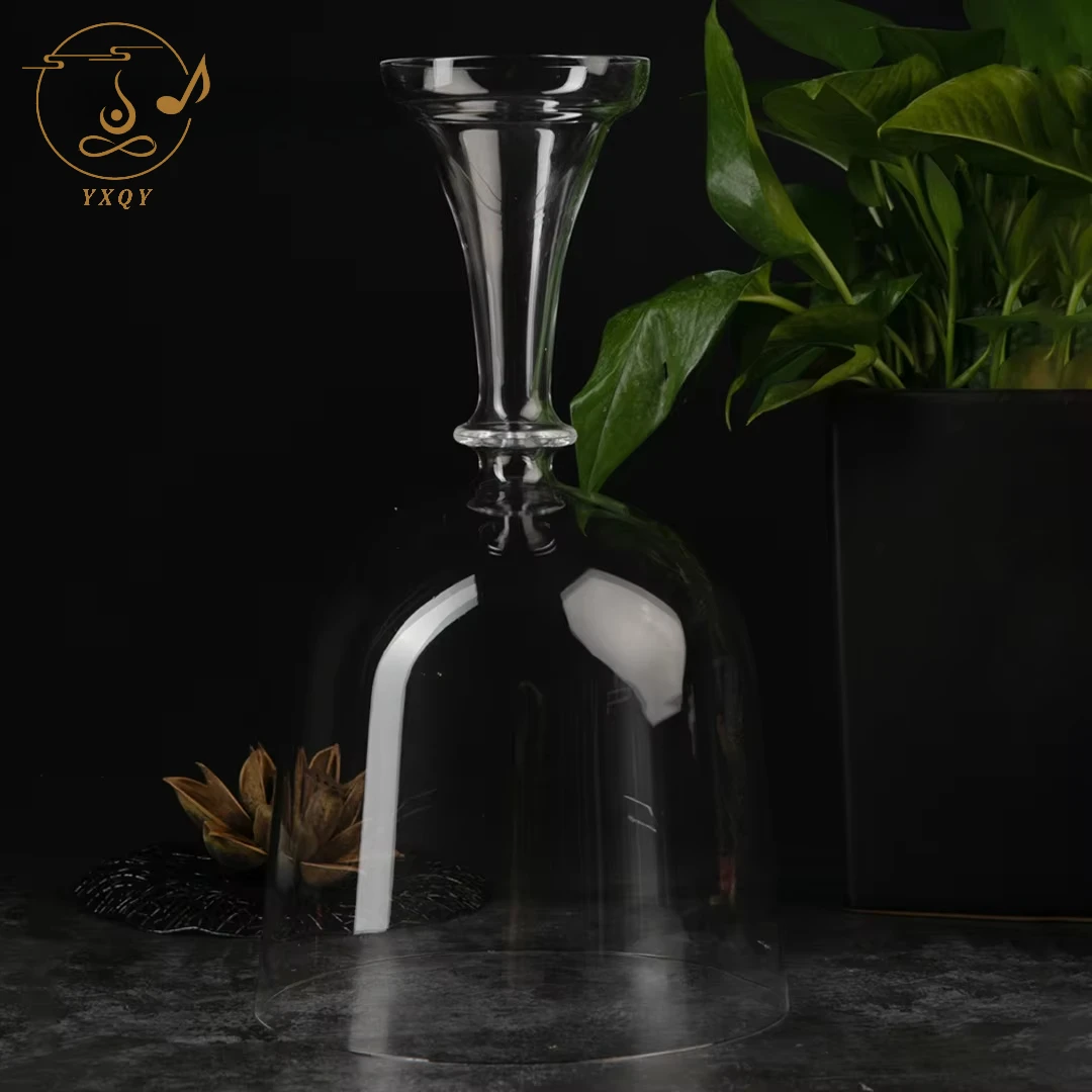 7inchHandheld Crystal Singing Bowl Transparent Sound Bowl Meditation Yoga Tibetan Singing Bowl Sound Healing Musical Instruments