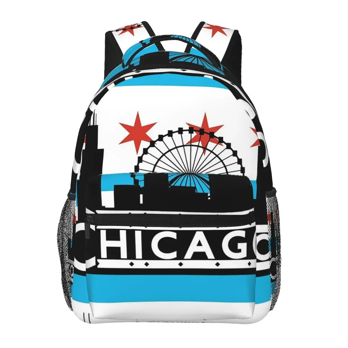 Chicago Backpacks Boys Girls Bookbag Students School Bags Cartoon Laptop Rucksack Shoulder Bag Large Capacity