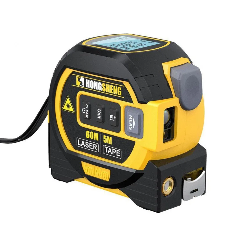 

3-in-1 Laser Distance Meter Steel Tape Measure Indoor Measurement Tool Rangefinder