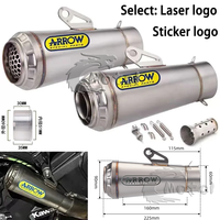51mm 60mm Universal Arrow Motorcycle Exhaust Muffler Escape for Kawasaki Yamaha Honda KTM Suzuki Etc Motorcycle Exhaust Modified