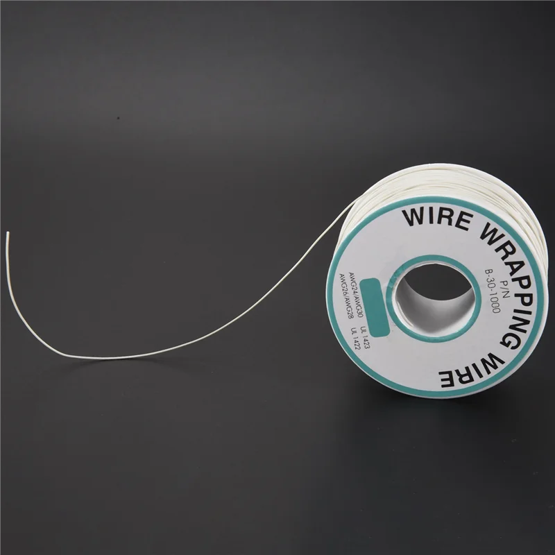 ONCE 305M White PVC Coated Tin Plated Copper Wire Wire-Wrapping 30AWG Cable Roll