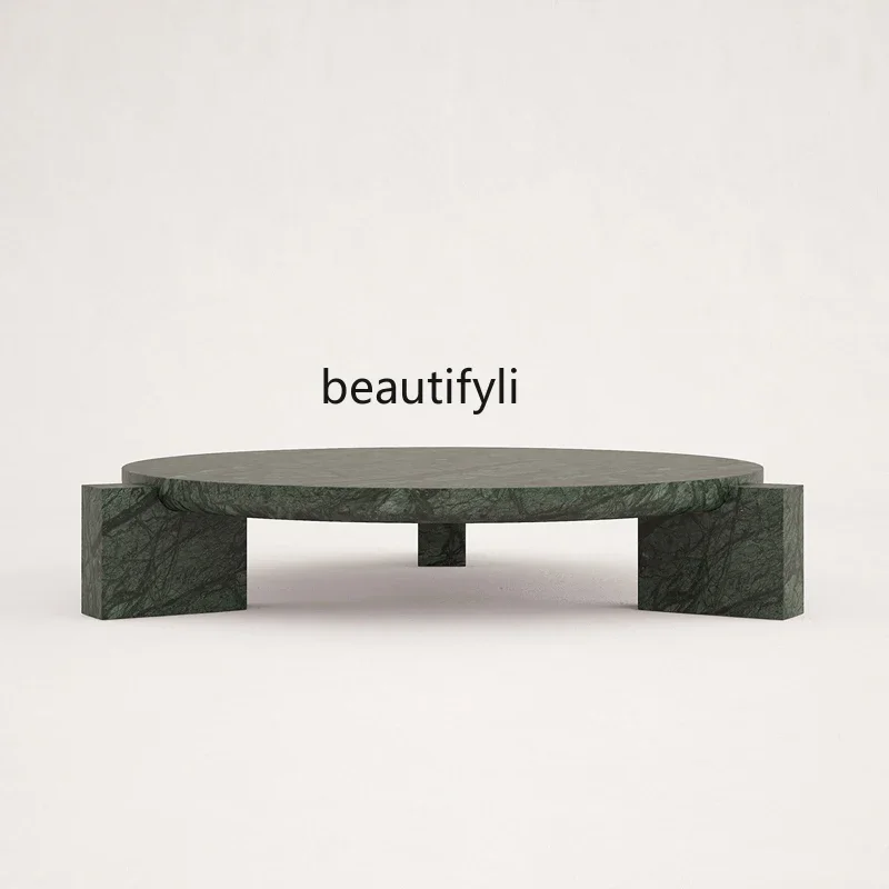 

Nordic marble round coffee table simple small apartment living room home tea table designer furniture