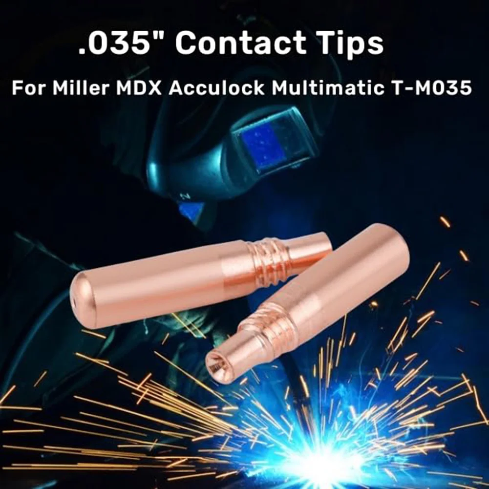 

20/50 шт. сварочные контактные насадки MIG 0,035 дюйма/0,9 мм, медный контактный наконечник для MILLER D-M100 D-M250, диффузоры, детали для сварочных инструментов MIG