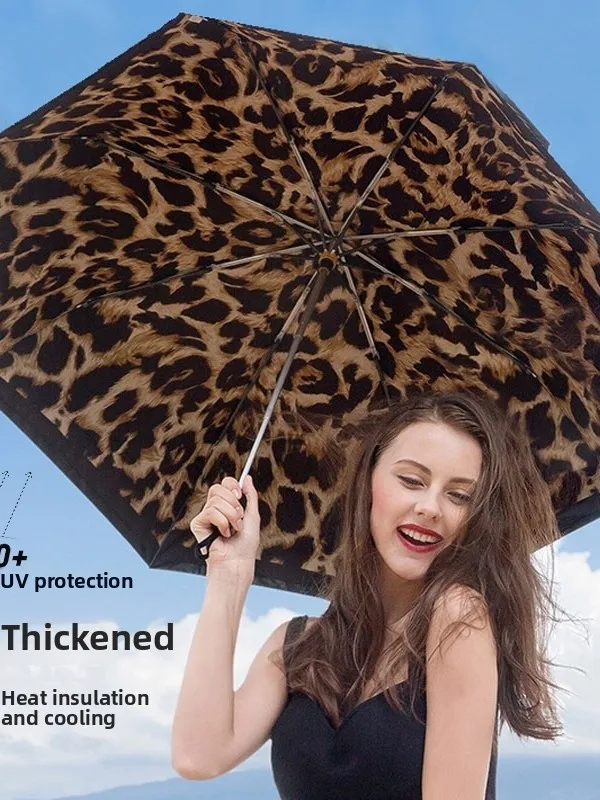 

Women's Lightweight Three-fold Black Glue Sunshade Umbrella Double-layered Rain And Sun Protection TreeNeighbor Spring 2026 N...