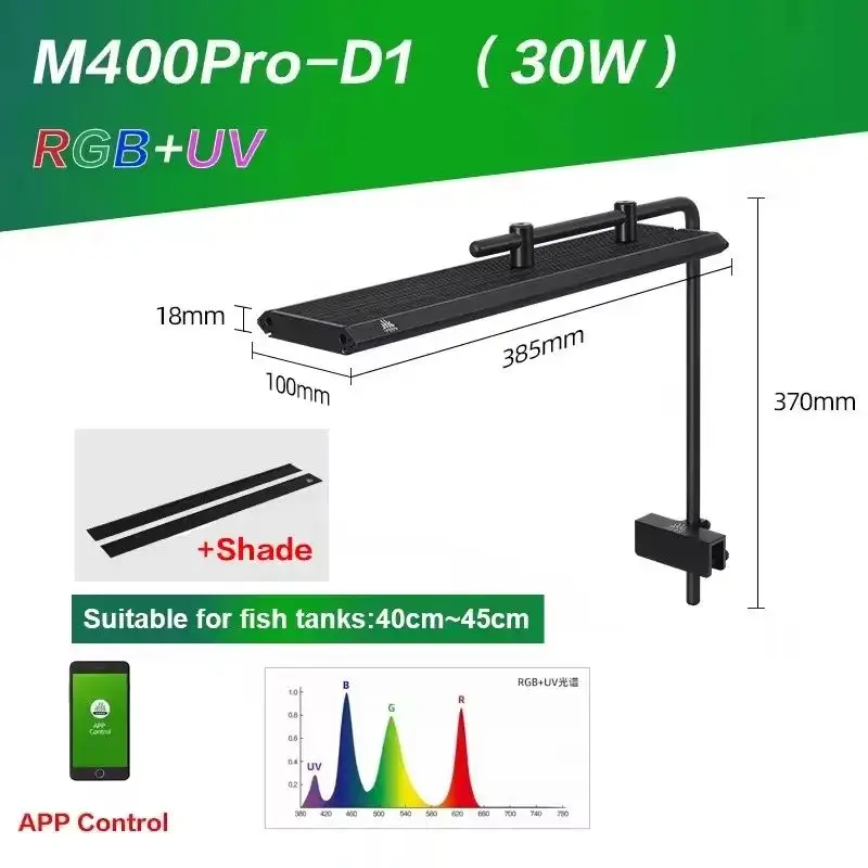 WEEK AQUA M300/M400/M450Pro Ver.3 RGB+UV Planted Growing Light