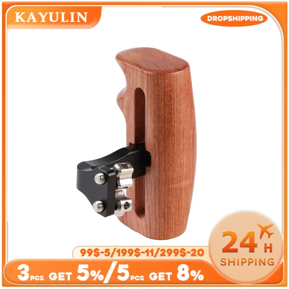 Kayulin Versatile Wooden Handgrip With Invertible With Adjustable 1/4