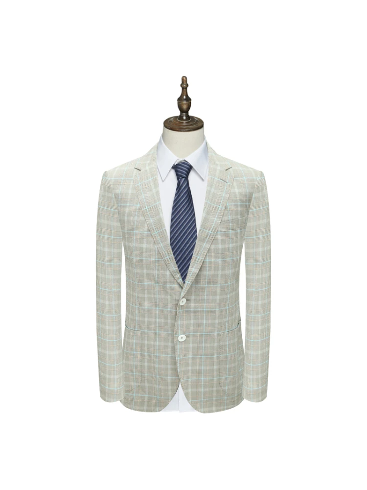 

Мужской повседневный деловой костюм Jaet с двумя пуговицами и разрезом по центру, весна-осень, хлопок FN230, топ Faion Urban Sle