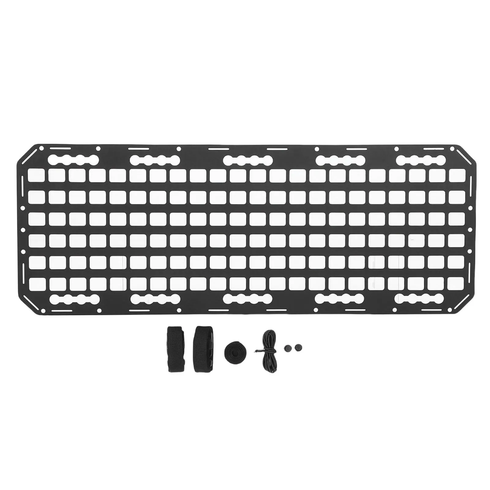 Truck Bed Molle Panel Rack Alloy L Track Storage Organizer Cargo Storage Molle Panel 883x330x2mm for Cars SUVs Pickup Van RVs