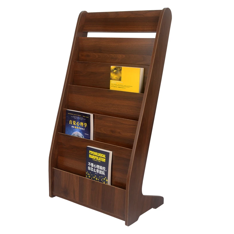 

Book and newspaper rack Floor-to-ceiling magazine rack Nordic publicity folding book and periodical information display Vertical