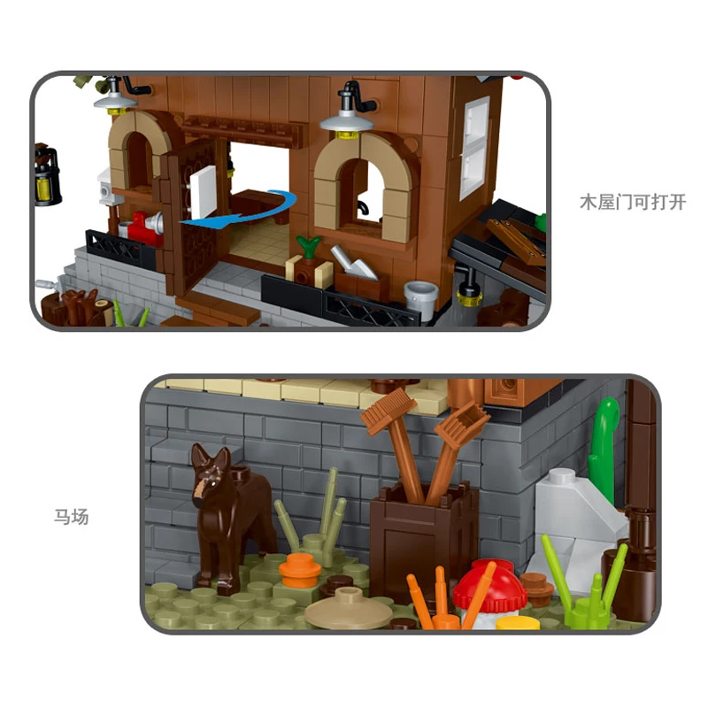 Creatieve Deskundige Modulaire Gebouwen Moc Xmork 031072 Boshut Huisje Houten Huis Model 1643Pcs Bouwsteen Puzzel Speelgoed