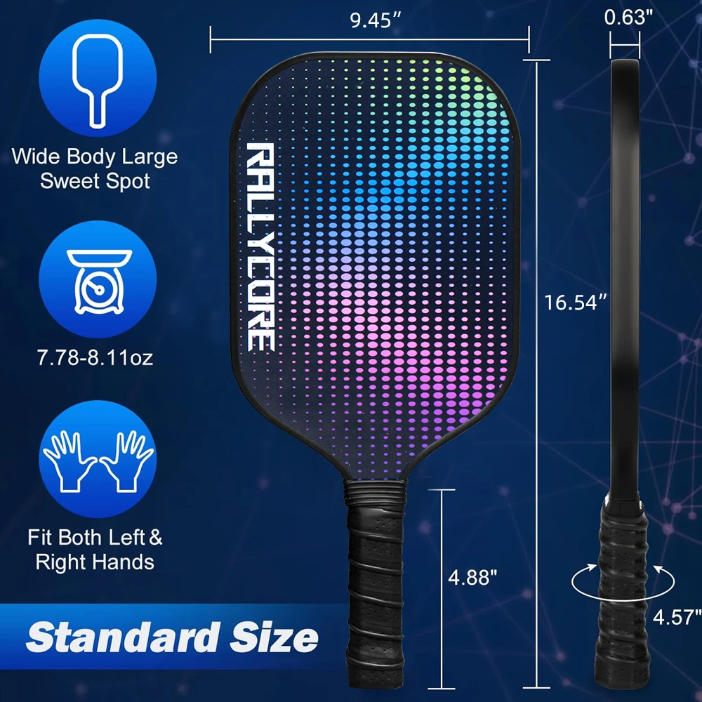 

2-Player Pickleball Set 2 Honeycomb Paddles, 4 Balls, Carry Bag Complete Ready-to-Play Kit for Adults