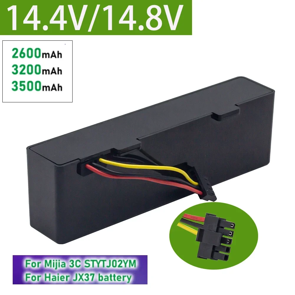 

14.8V 4S1P 3500mAh 18650 Li-Ion Sweeper Battery for Xiaomi Mop Pro Mijia 3C STYTJ02YM/Haier JX37/Yunmi MVVO1-JG Robot Vacuum