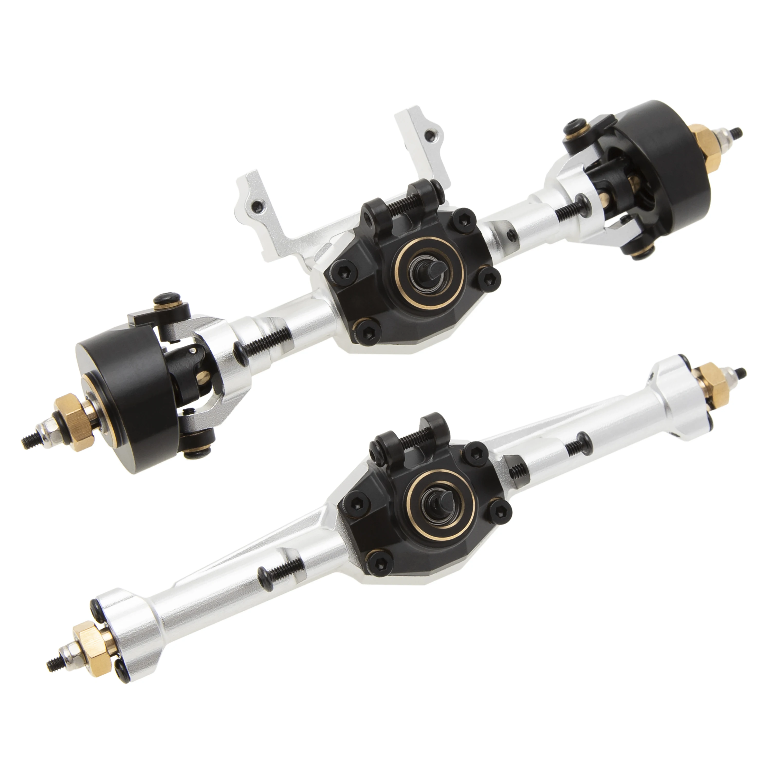 MEUS Racing Isokinetic 3-Section CVD Front and Rear Axles Maximum Steering Angle 52° For FMS FCX24 FCX18 LC80 Upgrade Brass Par