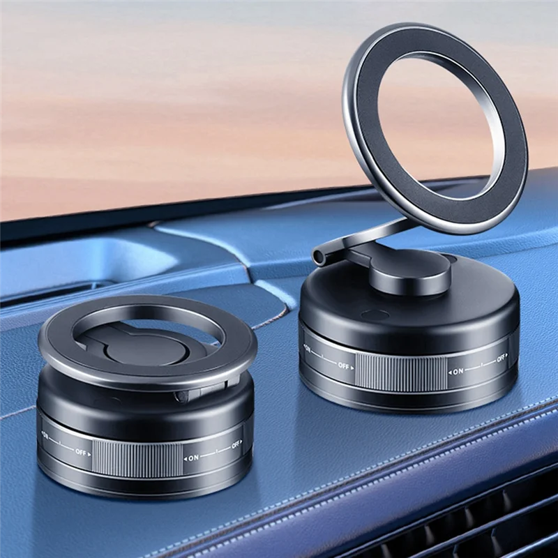 AB56-S11 Car Phone Holder Vacuum Adsorption Strong Magnet Antishake Holder 360° Rotating Foldable Magnetic Mount