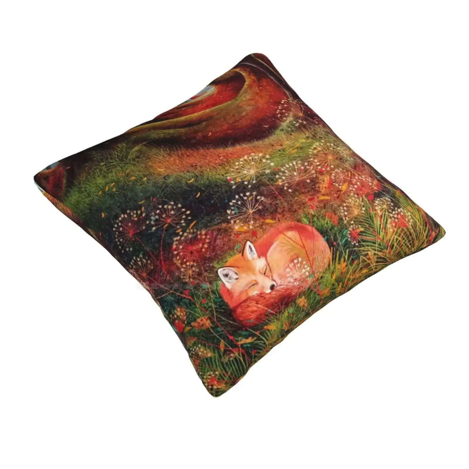 Sleeping Fox ( 2 ) Pillowslip Pillowcase Red Fox Forest Wildlife Woodland Nature