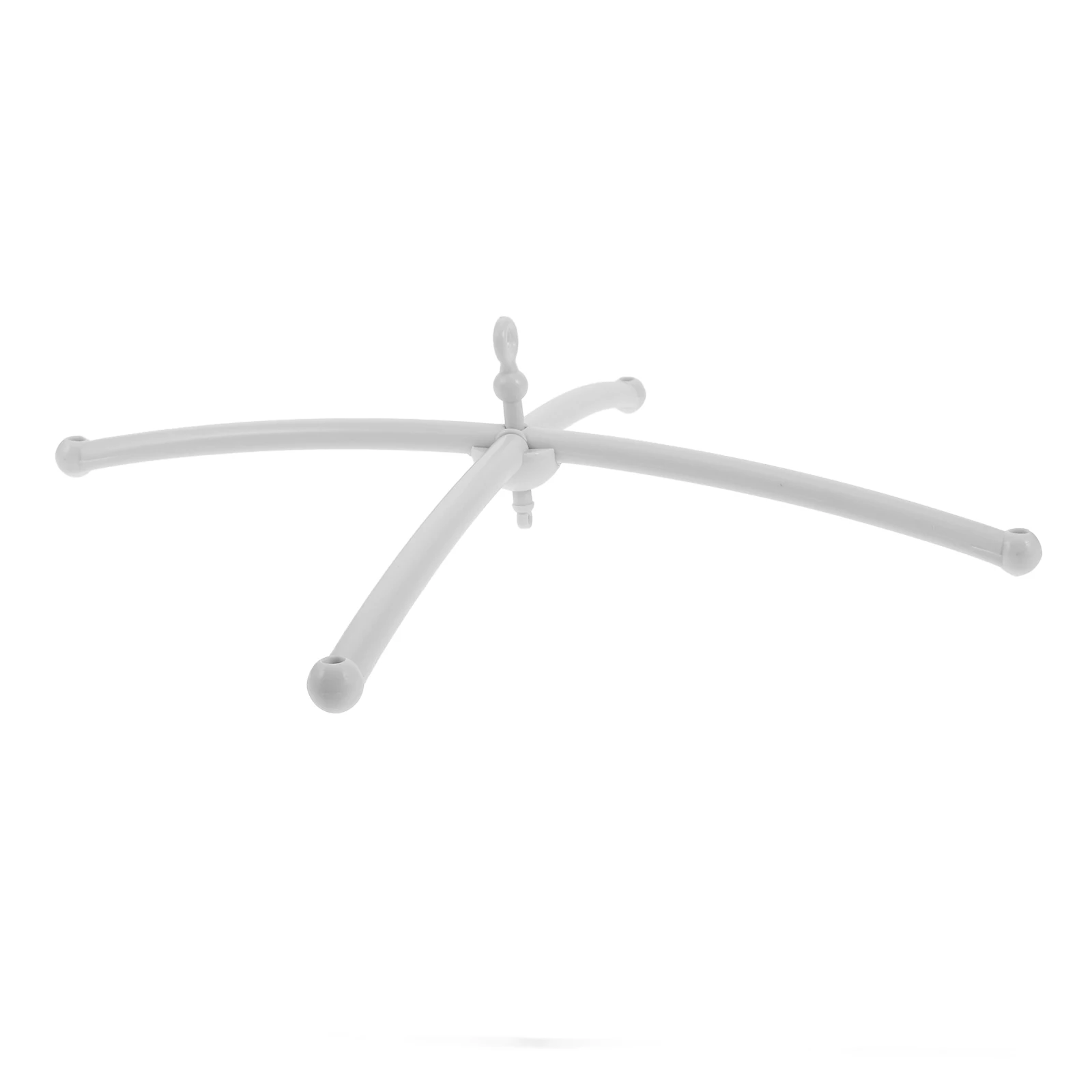 

Newborn Bed Bell Holder Cross Baby Toy Bracket Mobile Hanger for Crib White Plastic Stand
