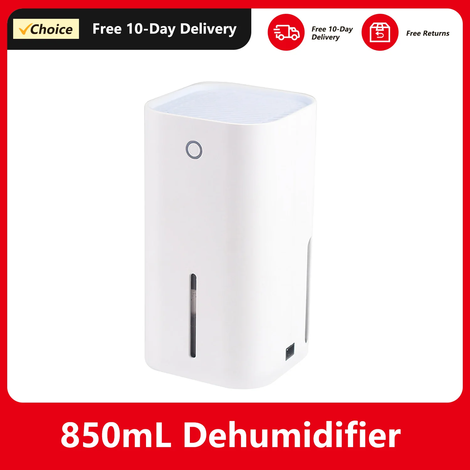 

850mL Dehumidifier to 215 Sq. Ft Portable Small Dehumidifier Auto-off Protection Humidity Control for Home Office
