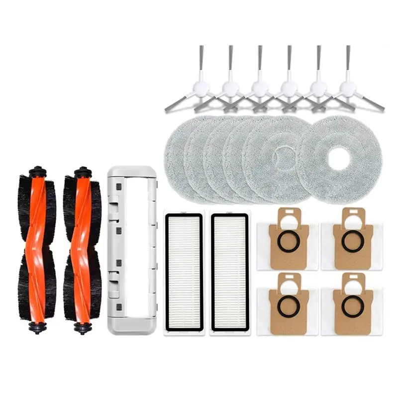 

Горячая новинка: Комплект сменных аксессуаров для робота-пылесоса Xiaomi X20+ (основная и боковые щетки, HEPA-фильтр, салфетка для влажной уборки, мешок для сбора пыли) для X20