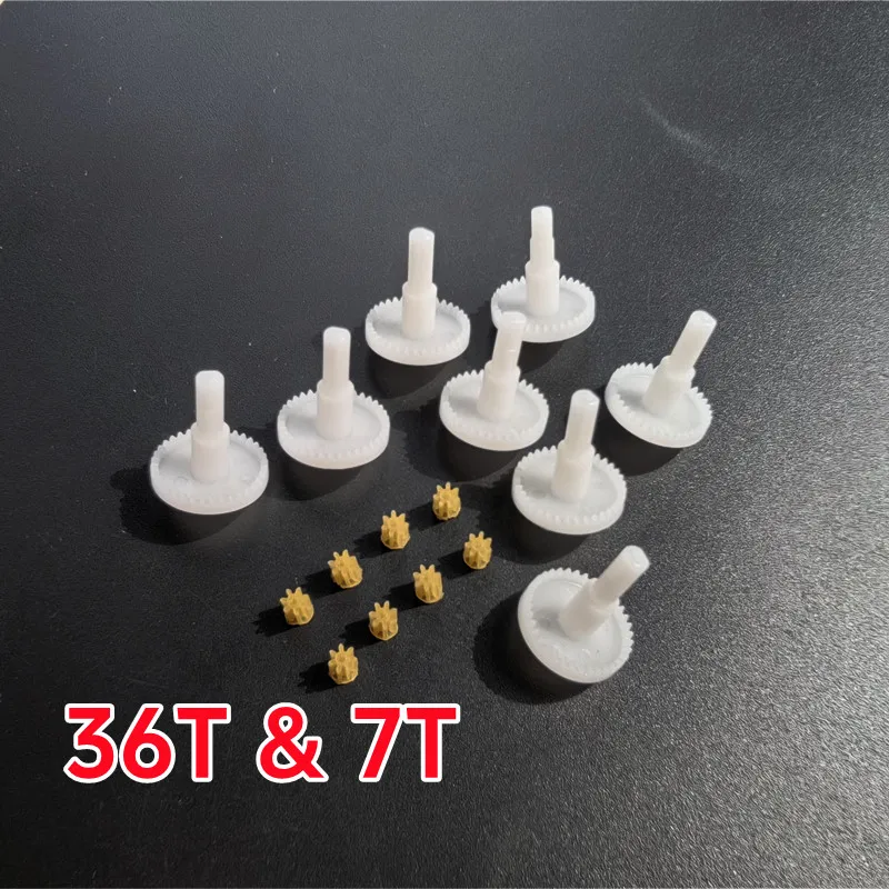 36 denti grande ingranaggio + 7 denti ingranaggio motore per E88 E88PRO E88MAX E525 E99 E99PRO P1 P5PRO K3 S1 P8 RC Drone, parti dell'ingranaggio del motore