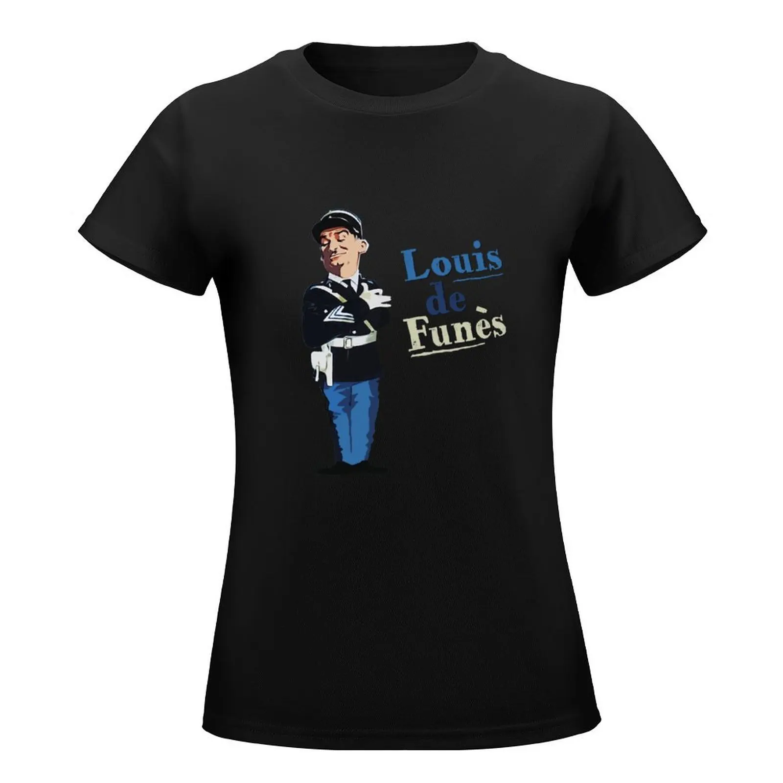 Louis de Funès T-Shirt Short sleeve tee graphics black t-shirts for Women