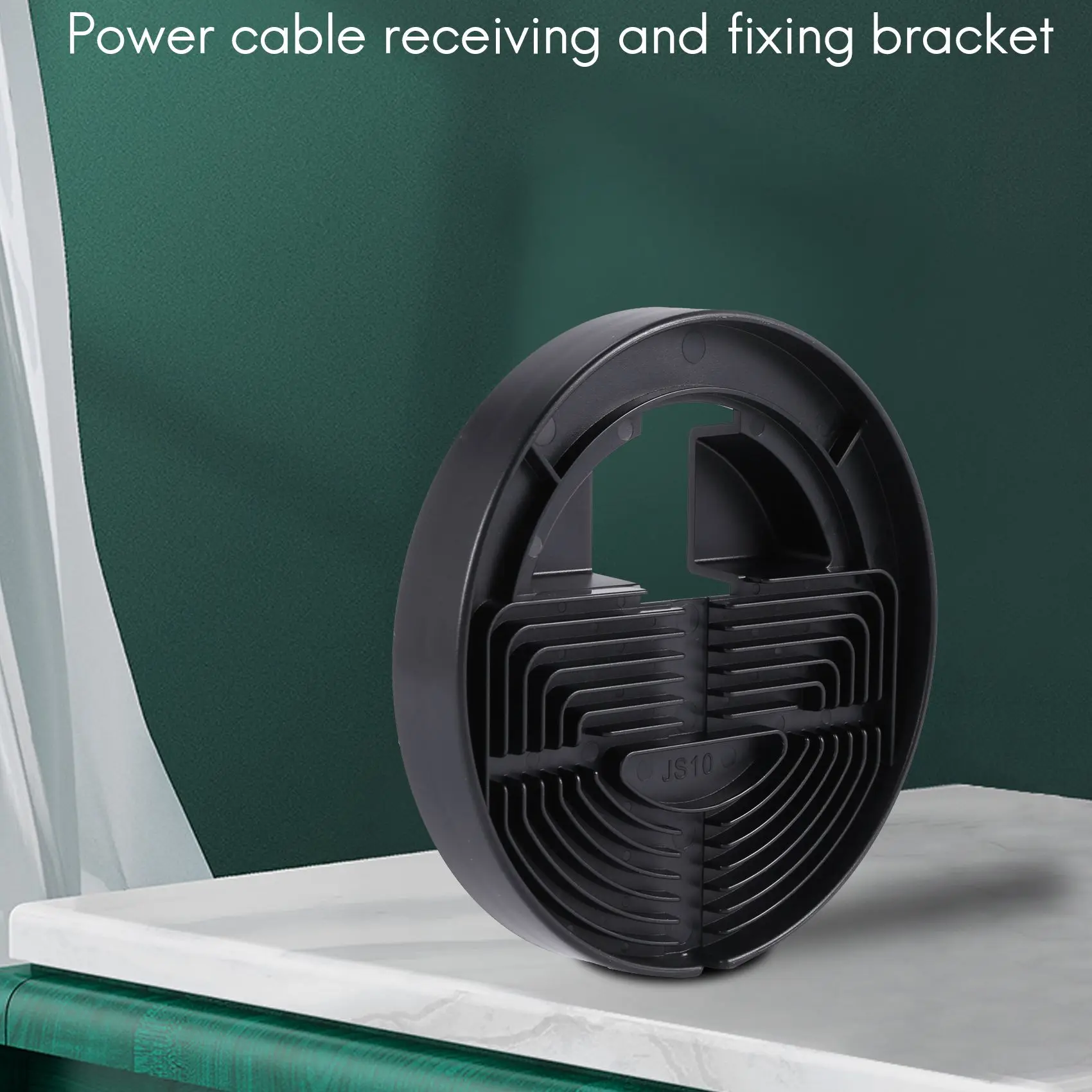 لحامل تخزين كابل الطاقة الخالي من اللكمات لقاعدة (أسود)