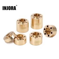 INJORA Brass Wheel Hex Hub Adapter for 1.9 2.2 Beadlock Wheel Rim RC Crawler Car Axial SCX10 Capra TRX4 TRX6 VS4-10 Gen8