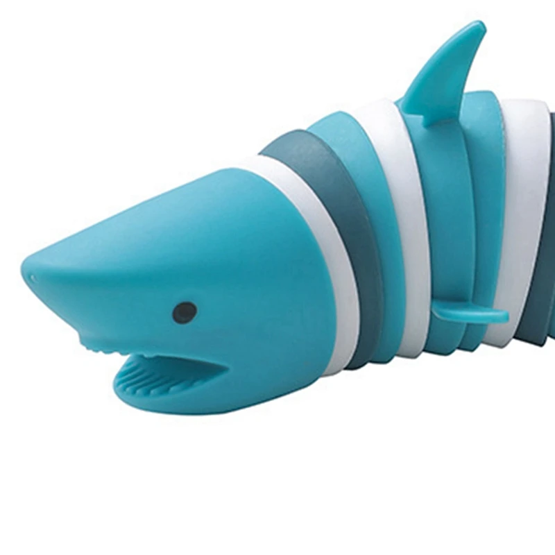 2Pcs 3D Articulated Stretch Shark Stress Reliever Hand Toy, Pressure Relieving And Anti-Anxiety