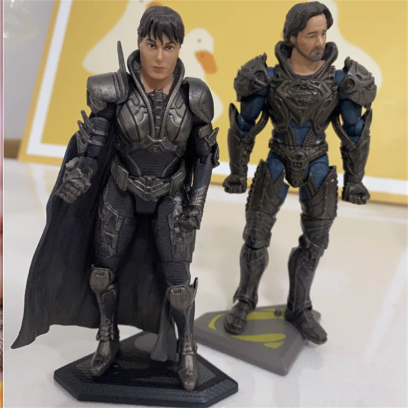 18cm the steel Faora with base action figure doll PVC kids collection  Jor-El model toy